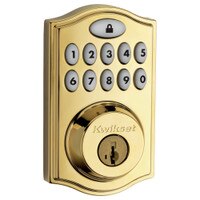 Kwikset SmartCode 914 Series Zigbee Deadbolt with Home Connect, Polish Brass